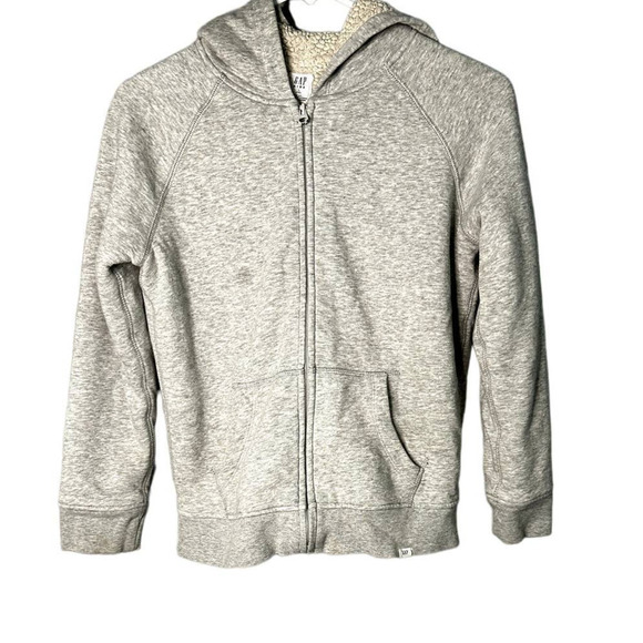GAP Kids Cozy Gray zip up Size Large - Picture 1 of 3